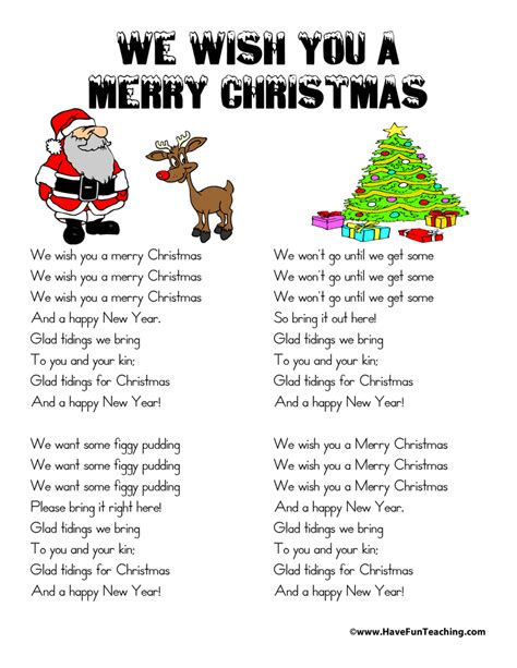 Christmas Song Lyrics for Children