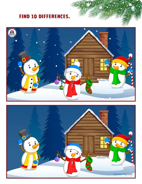 Christmas Spot the Difference Games for Older Kids