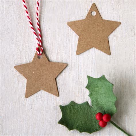 Christmas star gift tags