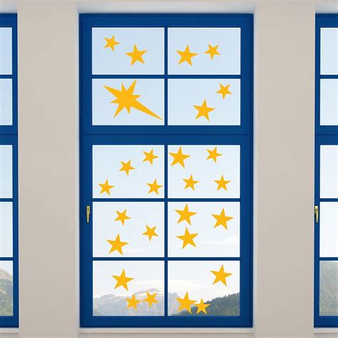 Christmas star window clings