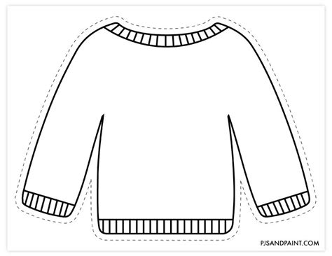 Christmas Sweater Template for Kids