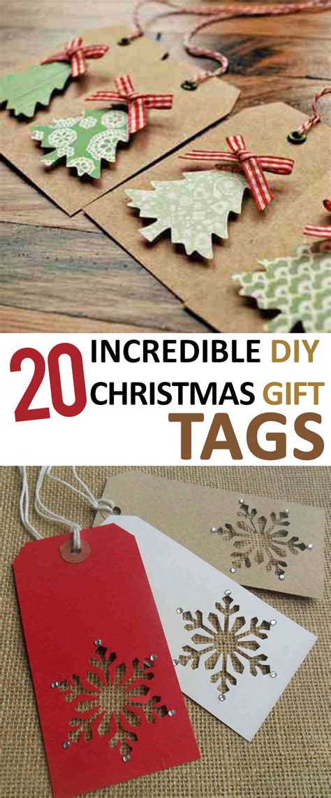 Christmas tag ideas with natural elements and earthy tones