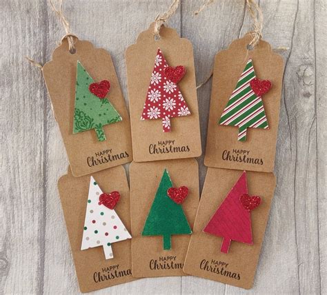 Christmas tag ideas with photos, illustrations, and patterns