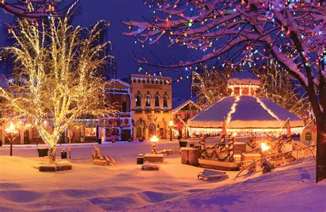 Christmas Town at Night