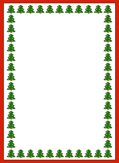 Christmas tree border template for holiday designs