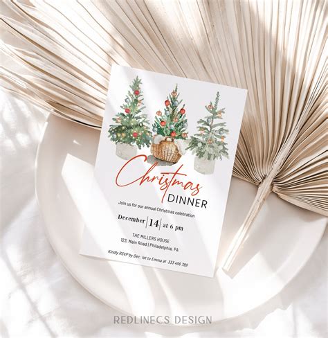 Christmas Tree Invitation