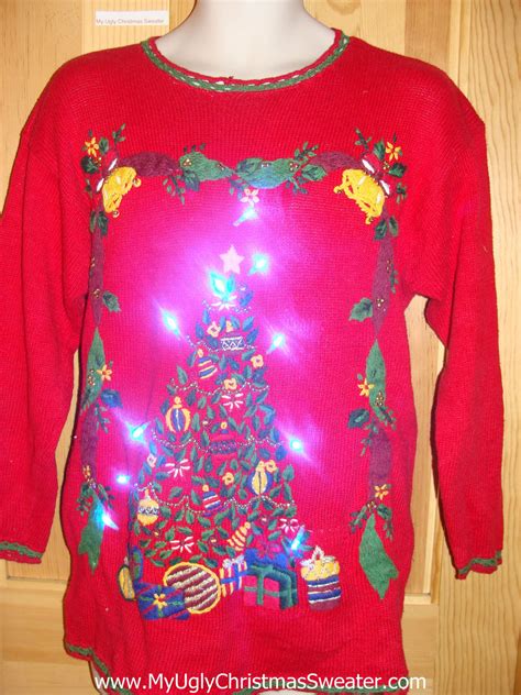 Christmas Tree Sweater with Lights