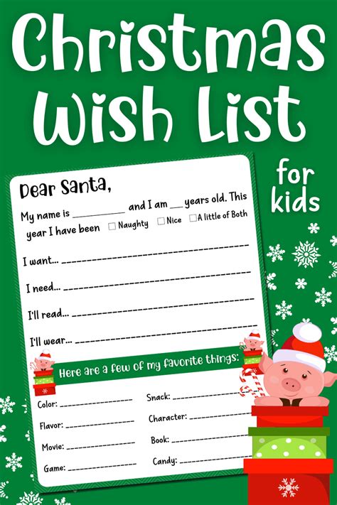 Christmas Wish List Ideas for Kids