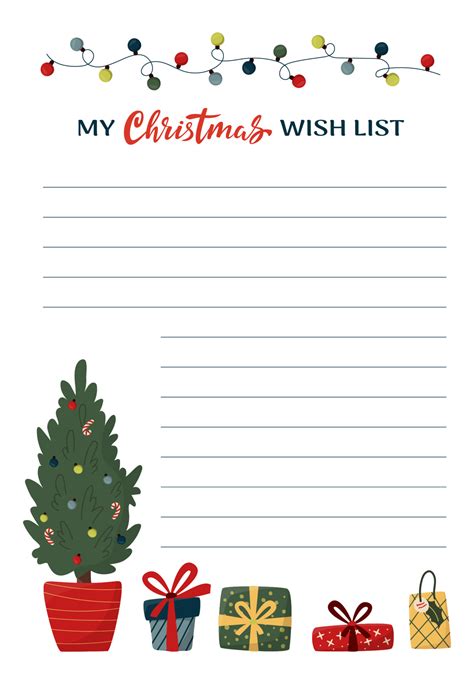 Christmas Wishlist Template Designs