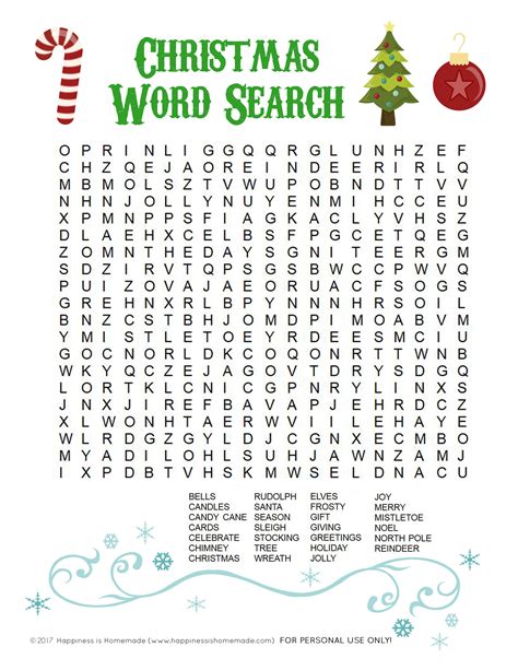 Christmas word search