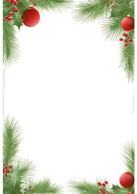 Christmas Word Template Borders Example