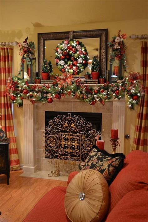 Christmas Wreath Mantel