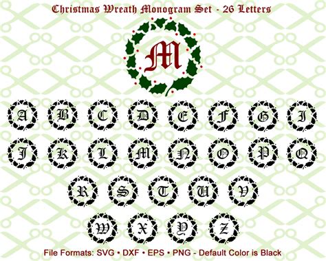 Christmas Wreath Monogram