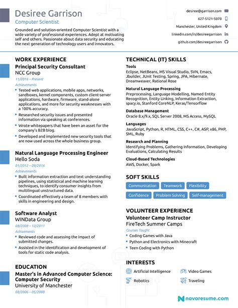 Chronological Resume Template for Career Changers