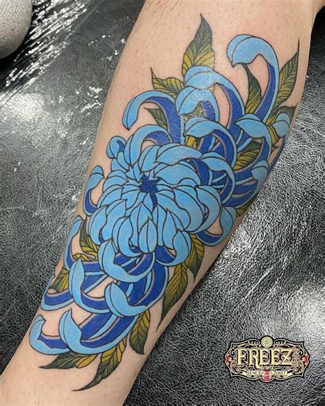 Chrysanthemum flower tattoo designs