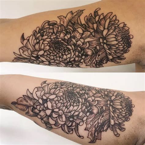 Chrysanthemum tattoo design 10