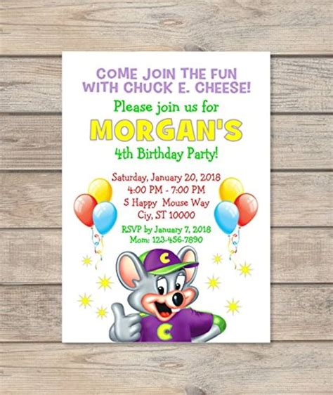 Free printable Chuck E. Cheese invitations designs can save you time and money.