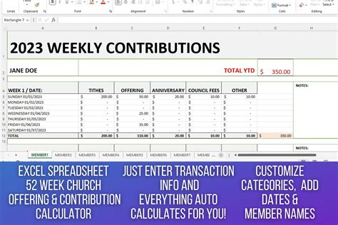 Church accounting Excel template