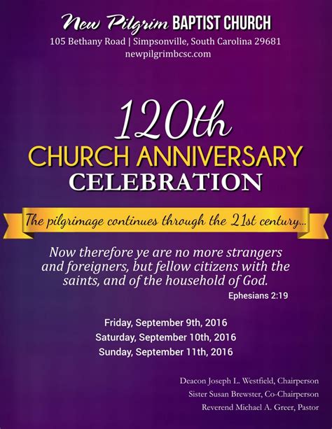 Church Anniversary Booklet