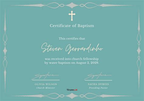 Church Anniversary Certificate Templates