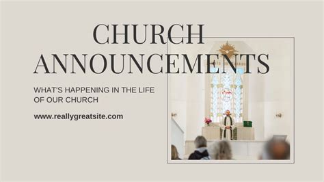 Church Announcement Template