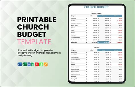 Church Budget Template Tricks