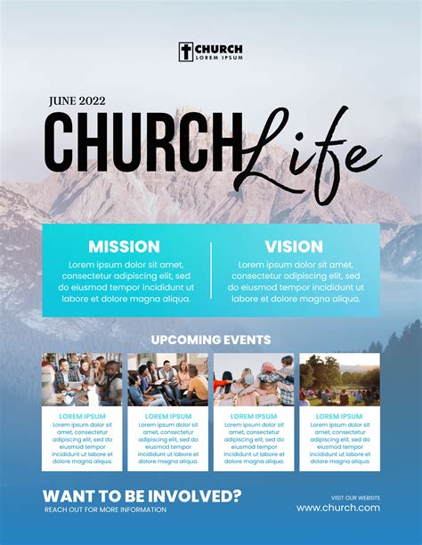 Church bulletin template designs