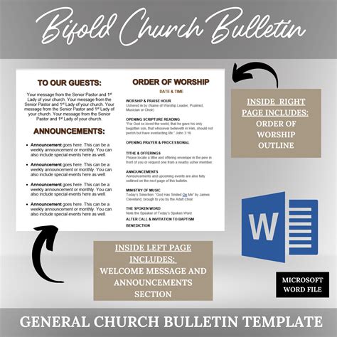 Church Bulletin Template Gallery Image 4