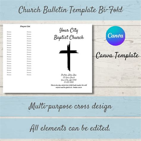 Church bulletin templates on a computer screen