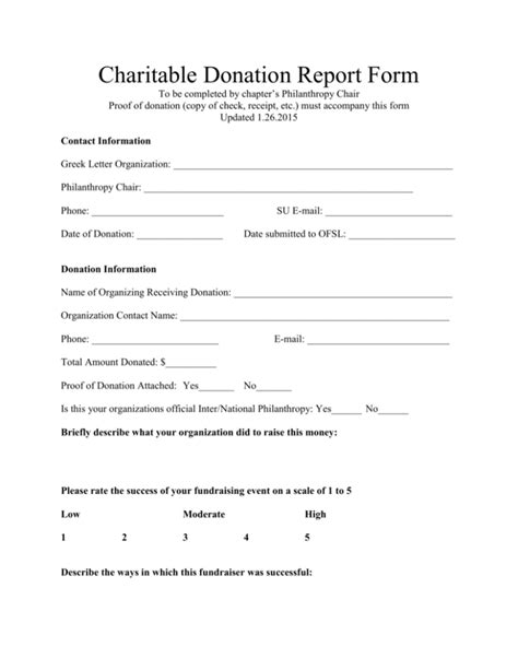 Church Donor Report Template