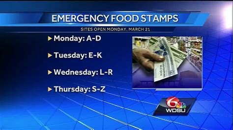 Church Emergency Food Stamps