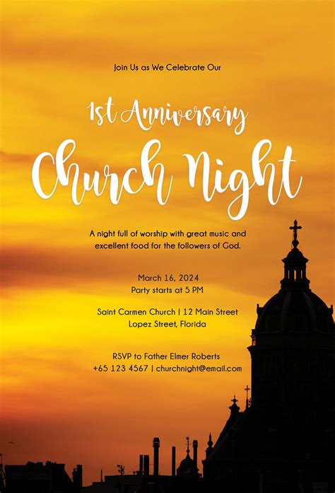 Church Event Invitations Templates