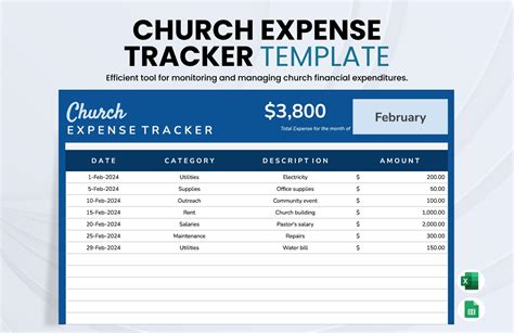 Church Expense Tracking Template