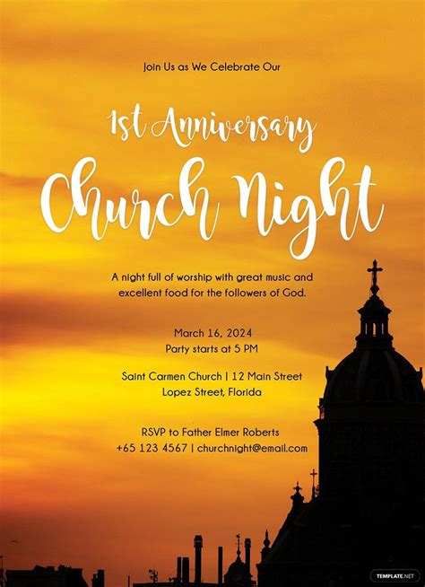 church invitation templates