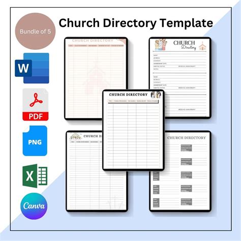 Church Member Directory Excel Template