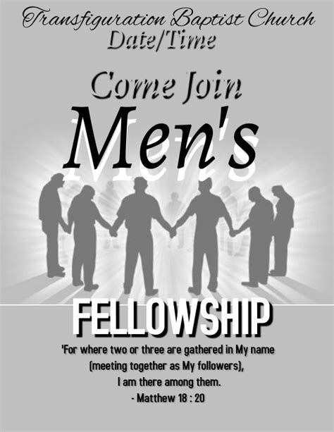 Church Mens Ministry Invitation Templates