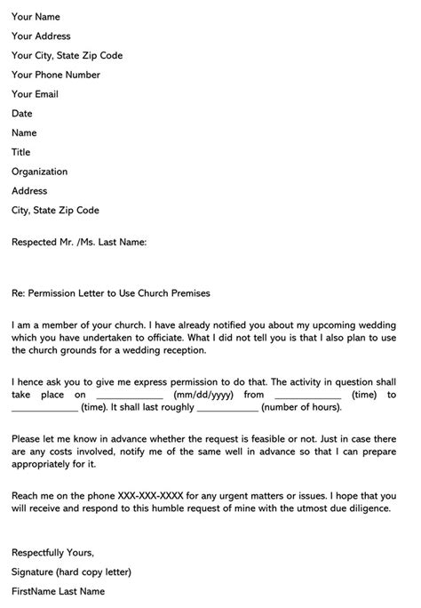 Church Permission Letter