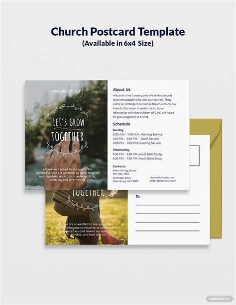 Church Postcard Template