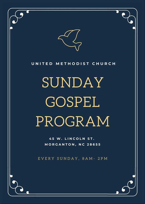 Church Program Template Design Ideas