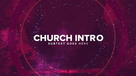 Church video intro templates on a screen