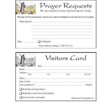 Church Visitor Card Template 3