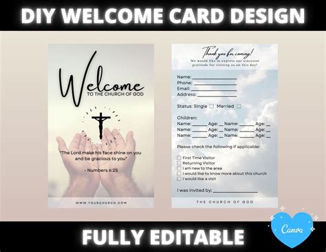 Church Visitor Card Template 6