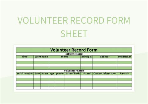 Church Volunteer Management Template in Excel