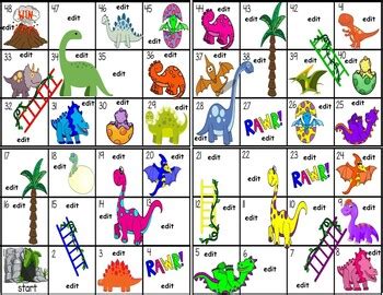 Chutes and Ladders dinosaur theme