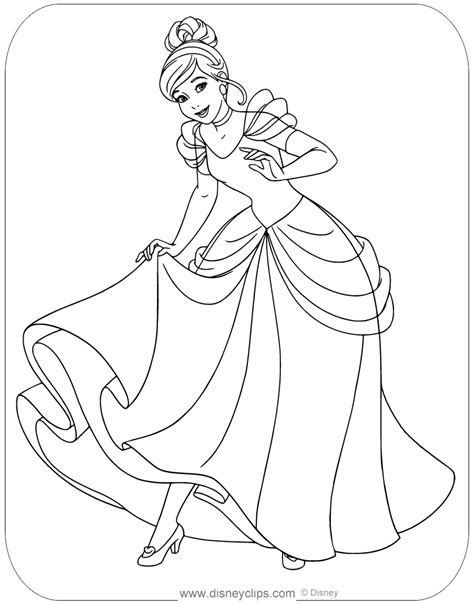 Cinderella coloring page 2