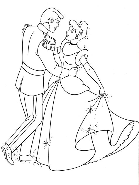 Cinderella Coloring Page for Kids