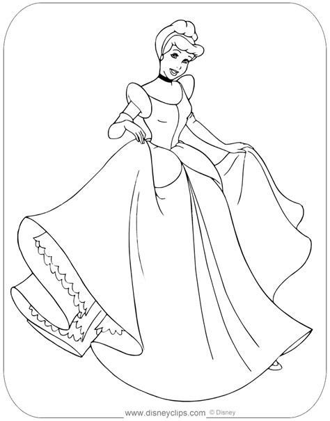 Cinderella coloring page 3