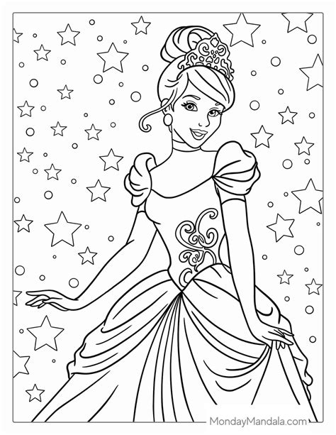 Cinderella coloring page 4