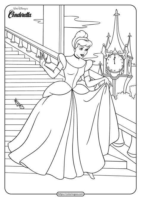 Cinderella coloring page 5