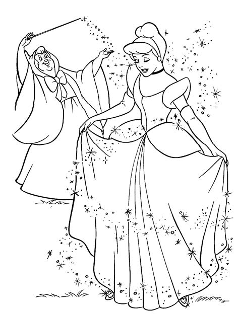 Cinderella coloring page 7